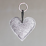 Schlüsselanhänger Herz gefüllt - Grau