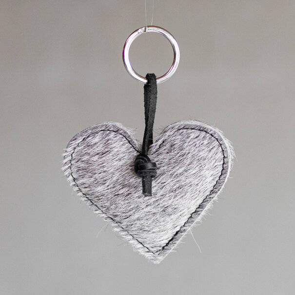 Van Buren seit 1861 Schlüsselanhänger Herz gefüllt - Grau