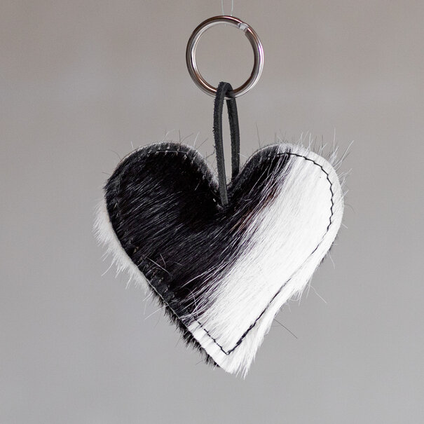 Van Buren seit 1861 Schlüsselanhänger Herz gefüllt - Schwarz/weiß