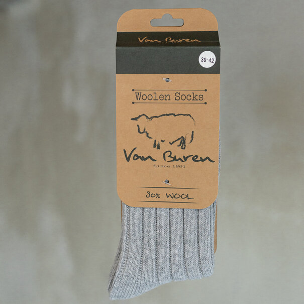 Van Buren seit 1861 Wollsocken Sid - Grau