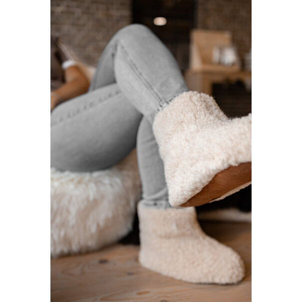 Van Buren seit 1861 Hausschuhe aus Wolle Sami - Off-Weiß - 35 bis 46