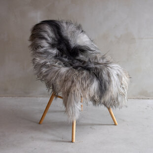 Isländisches Schaffell Natur-Grau - ca. 123x74cm - SVV-511