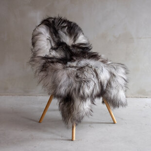 Isländisches Schaffell Natur-Grau - ca. 120x76cm - SVV-515