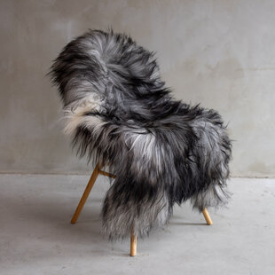 Isländisches Schaffell Natur-Grau - ca. 130x73cm - XXL - SVV-513