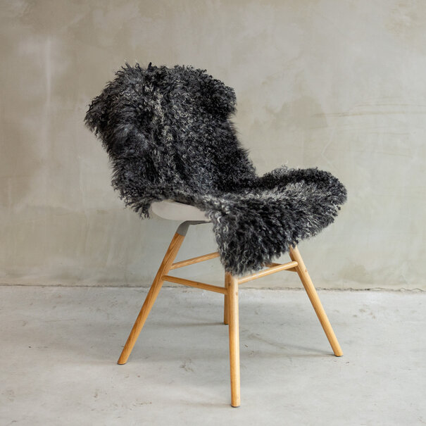 Van Buren seit 1861 Tibetisch Schaffell Grau - SVV-564 - ca. 105x57cm