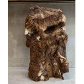 Schaffell Mehrlagiger Teppich Braun - 07SKK-112 - ca. 180x120cm