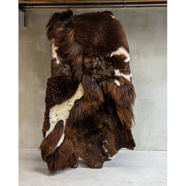 Van Buren seit 1861 Schaffell Mehrlagiger Teppich Braun - 07SKK-114 - ca. 180x120cm