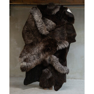 Einzigartiges Schaffell-Multilayer-Teppich Braun - SKM-129
