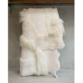 Einzigartig fotografiertes Schaffell-Multilayer-Teppich Weiß ca. 180x120cm - SKM-125