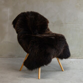 Einzigartig fotografiertes Texeler braunes Schaffell XXL ca. 134x85cm - SVV-613