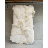 Einzigartig fotografiertes Schaffell-Multilayer-Teppich Weiß ca. 180x120cm - SKM-123