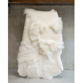 Einzigartig fotografiertes Schaffell-Multilayer-Teppich Weiß ca. 180x120cm - SKM-122