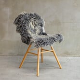 Einzigartig fotografiertes Tibetisches graues Schaffell ca. 104x60cm - SVV-596