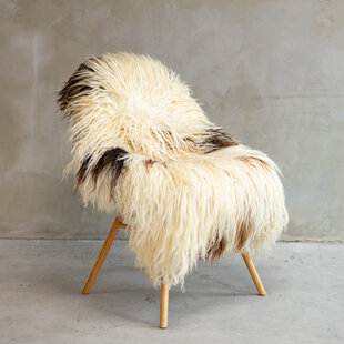 Einzigartiges lockiges Bergschaffell meliert - SVV-621