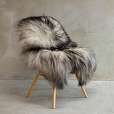 Einzigartig fotografiertes Isländisches graues Schaffell XXL ca. 123x87cm - SVV-612