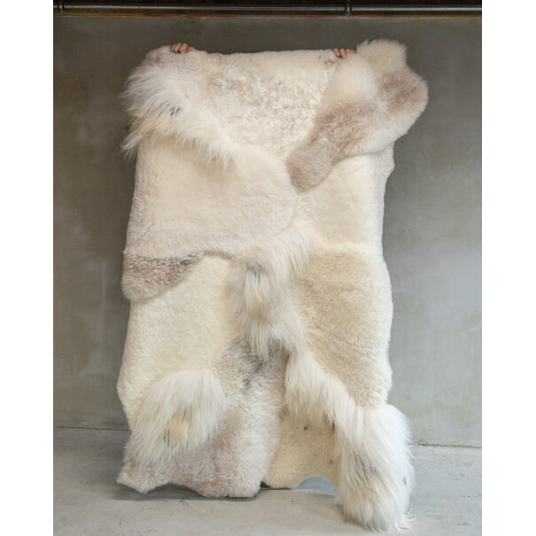 Van Buren seit 1861 Einzigartig fotografiertes Schaffell-Multilayer-Teppich Melange ca. 180x120cm - SKM-119