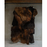 Einzigartig fotografiertes Schaffell-Multilayer-Teppich Braun ca. 180x120cm - SKM-127