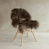 Einzigartig fotografiertes Locken-/Bergschaf Mélierte Schaffell - ca. 110x62cm - SVV-662