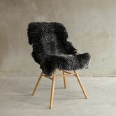 Einzigartig fotografiertes Tibetisches Naturgraues Schaffell - ca. 100x60cm - SVV-647