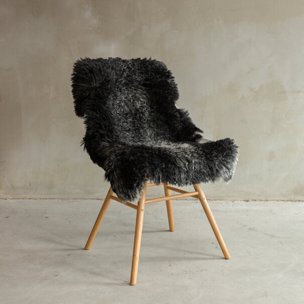 Van Buren seit 1861 Einzigartig fotografiertes Tibetisches Naturgraues Schaffell - ca. 100x60cm - SVV-647