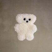 Buurtje Bär - Merino-Schaffell-Kuscheltier - Weiß - Klein