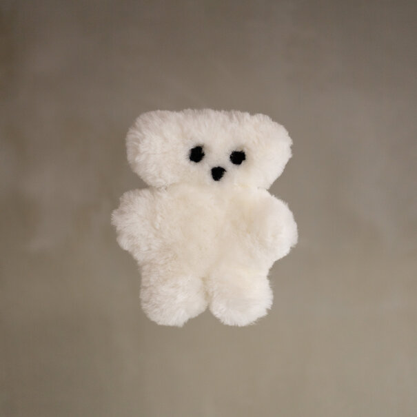 Van Buren seit 1861 Buurtje Bär - Merino-Schaffell-Kuscheltier - Weiß - Klein