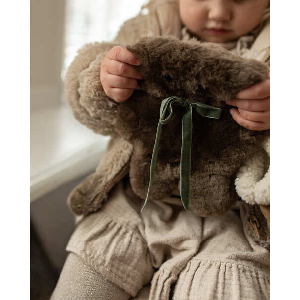 Van Buren seit 1861 Buurtje Bär - Merino-Schaffell-Kuscheltier - Braun - Klein