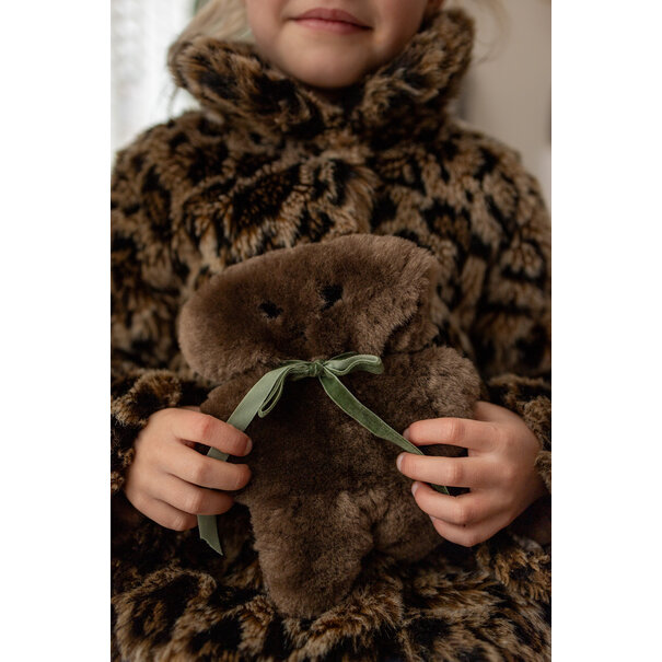 Van Buren seit 1861 Buurtje Bär - Merino-Schaffell-Kuscheltier - Braun - Klein