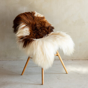 Unikat isländisches Schaffell Braun Bunt - SVV-687