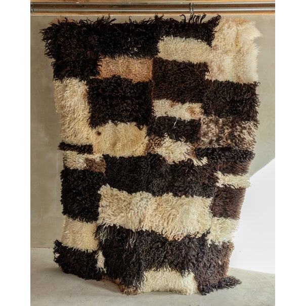 Van Buren seit 1861 Separat Fotografiert Schaffell Bodenteppich (Teppich) - Lockig/Bergschaf - 200x150 cm - SKK-184