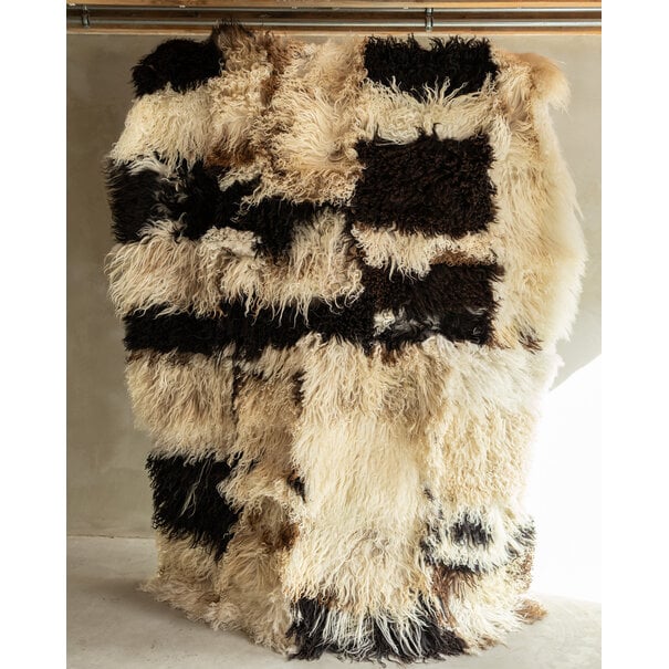 Van Buren seit 1861 Separat Fotografiert Schaffell Bodenteppich (Teppich) - Lockig/Bergschaf - 200x150 cm - SKK-185