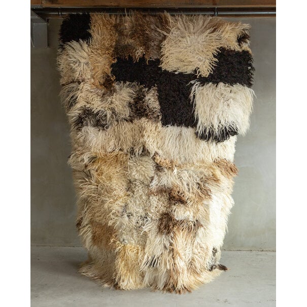 Van Buren seit 1861 Separat Fotografiert Schaffell Bodenteppich (Teppich) - Lockig/Bergschaf - 200x150 cm - SKK-189