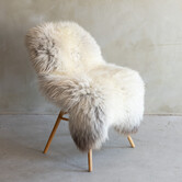 Einzigartig fotografiertes meliertes Texel schaffell - ca. 125x78cm - SVV-755