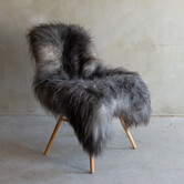 Einzigartig fotografiertes meliertes Texel schaffell - ca. 122x77cm - SVV-736