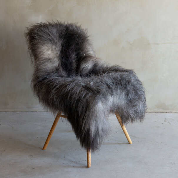 Van Buren seit 1861 Einzigartig fotografiertes meliertes Texel schaffell - ca. 122x77cm - SVV-736