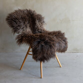 Einzigartig fotografiertes meliertes Texel schaffell - ca. 118x58cm - SVV-740