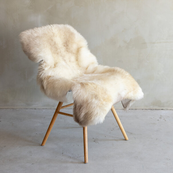 Van Buren seit 1861 Einzigartig fotografiertes meliertes Texel schaffell - ca. 123x78cm - SVV-750