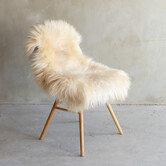 Einzigartig fotografiertes meliertes Texel schaffell - ca. 118x62cm - SVV-773