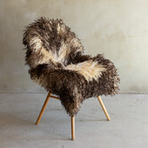 Einzigartig fotografiertes Lockig/Bergschaf schaffell - ca. 113x70cm - SVV-849