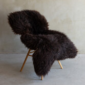 Einzigartig fotografiertes meliertes Texel schaffell - ca. 140x75cm - SVV-758