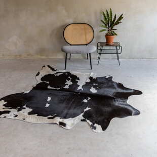 Einzigartiges Kuhfell - Schwarzbunt - ca 203x166 cm - KH-053