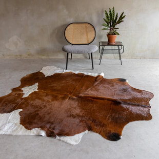 Einzigartiges Kuhfell - Rotbunt - ca 235x182 cm - KH-072