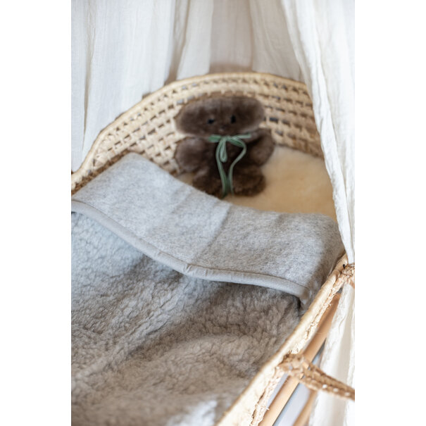 Van Buren seit 1861 Babydecke aus Schafwolle – 100 x 75 cm – Grau