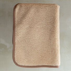 Babydecke aus Schafwolle – 100 x 75 cm – Beige