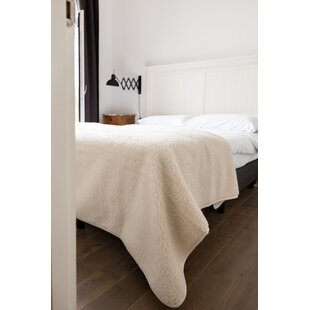 Decke aus Schafwolle – 200 × 160 cm – Off-White
