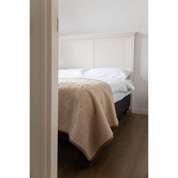 Van Buren seit 1861 Decke aus Schafwolle – 200 × 160 cm – Beige