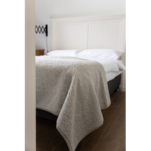 Decke aus Schafwolle – 200 × 160 cm – Grau