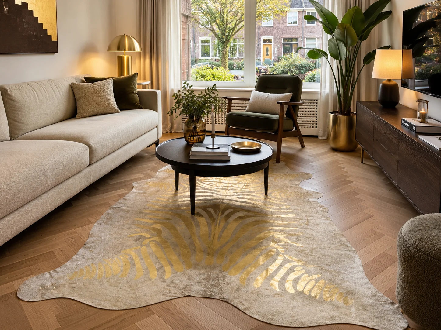 Wohnzimmer mit Fell dekorieren