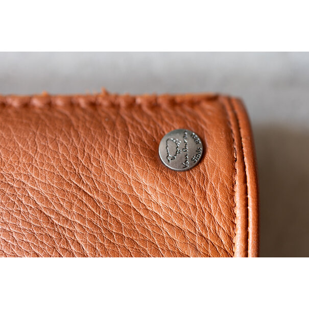 Van Buren seit 1861 Hirschlederhandschuhe mit Alpakafell-Futter - Rusty Camel
