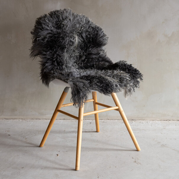 Van Buren seit 1861 Tibet Lammfell Naturgrau - SVV-935 - 90x62cm